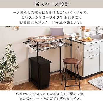 Amazon｜ゴミ箱ラック ペールカウンター棚 ラック スチール